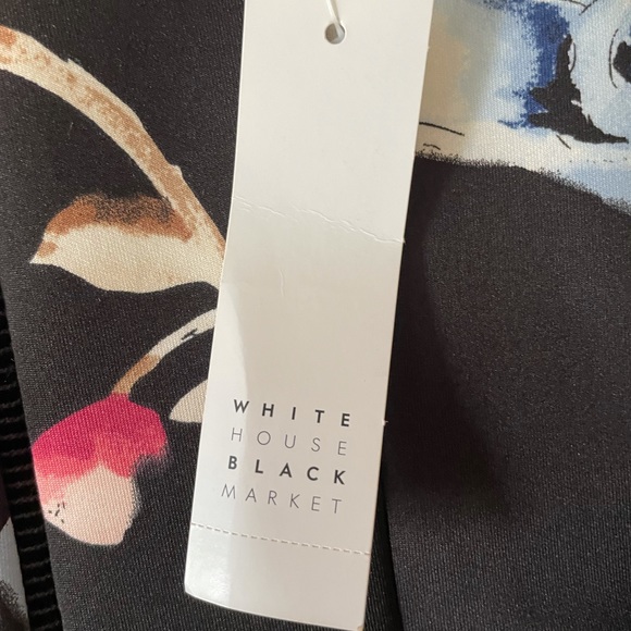 NWT White House Black Marker Flower Dress - Picture 3 of 4